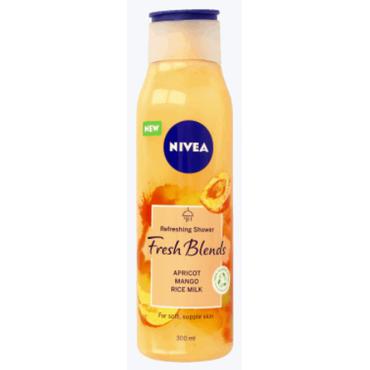 Nivea -  NIVEA Fresh Blends odświeżający żel pod prysznic z morelą, mango i mlekiem ryżowym 300ml